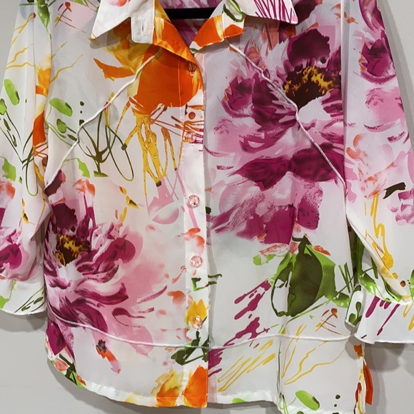 Sea Suns Floral Blouse - Picture 9 of 11